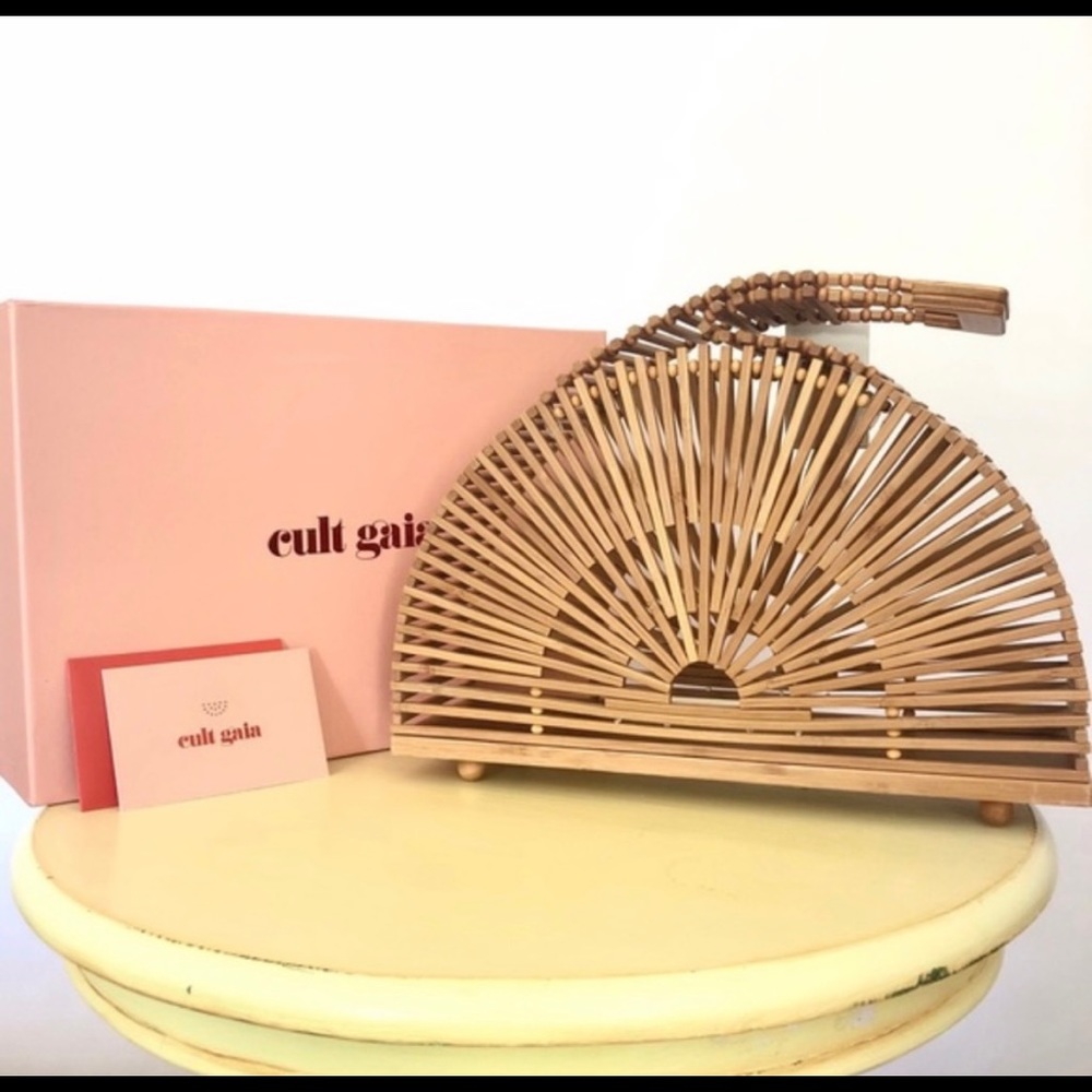 NWT CULT GAIA | Cupola Bag Small in Neutral Wood